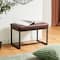 Glitzhome® Modern Thick Leatherette Accent Stool